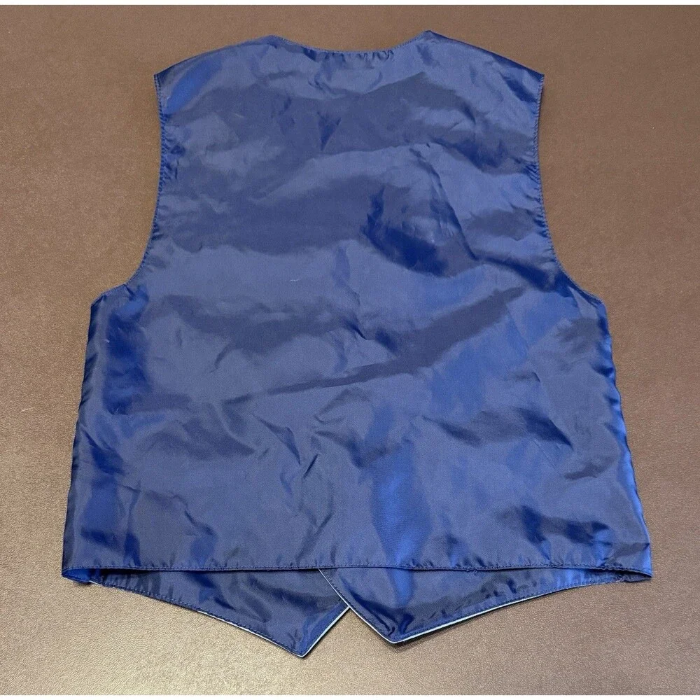 IZOD Suit Vest Boys Size 12 Blue Button-Up Formal Dress Suit Church Wedding